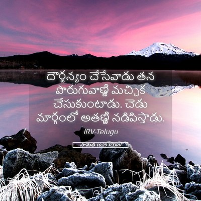 Picture 05 - సామెత 16:29 TELIRV - దౌర్జన్యం - Bible Verse Picture