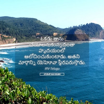 Picture 05 - సామెత 16:9 TELIRV - ఒకడు తాను - Bible Verse Picture