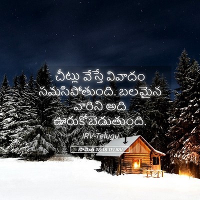 Picture 05 - సామెత 18:18 TELIRV - చీట్లు వేస్తే - Bible Verse Picture