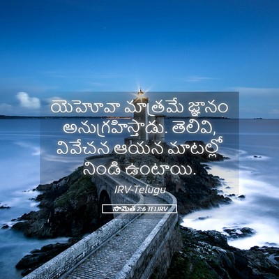 Picture 05 - సామెత 2:6 TELIRV - యెహోవా మాత్రమే - Bible Verse Picture