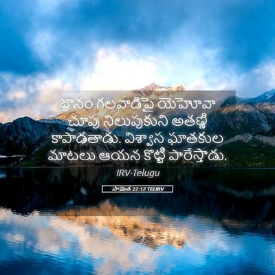 Picture 05 - సామెత 22:12 TELIRV - జ్ఞానం గలవాడిపై - Bible Verse Picture