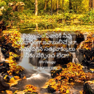 Picture 05 - సామెత 22:21 TELIRV - నిన్ను పంపేవారికి - Bible Verse Picture