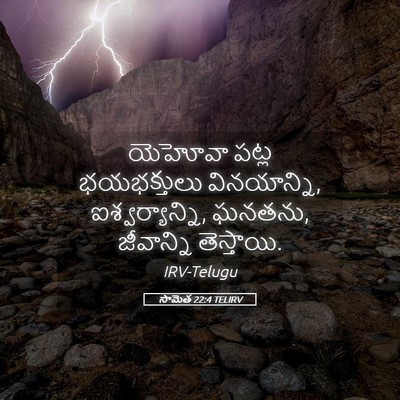 Picture 05 - సామెత 22:4 TELIRV - యెహోవా పట్ల - Bible Verse Picture