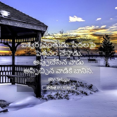 Picture 05 - సామెత 22:7 TELIRV - ఐశ్వర్యవంతుడు - Bible Verse Picture