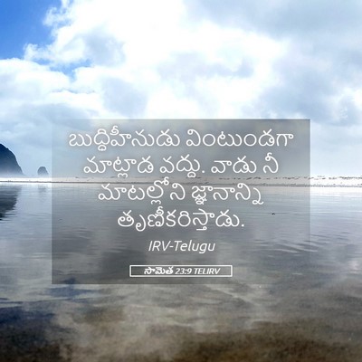 Picture 05 - సామెత 23:9 TELIRV - బుద్ధిహీనుడు - Bible Verse Picture