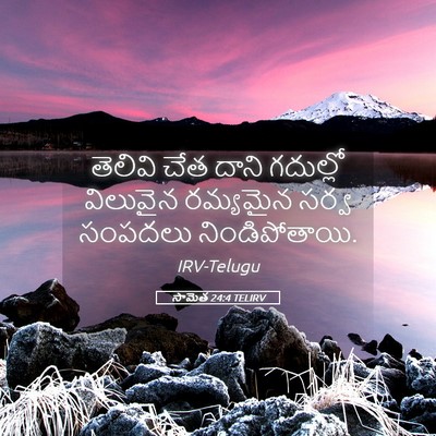 Picture 05 - సామెత 24:4 TELIRV - తెలివి చేత దాని - Bible Verse Picture