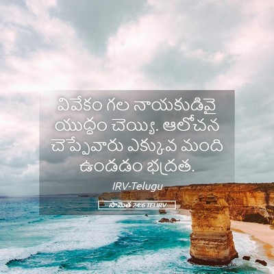 Picture 05 - సామెత 24:6 TELIRV - వివేకం గల - Bible Verse Picture