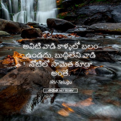 Picture 05 - సామెత 26:7 TELIRV - అవిటి వాడి - Bible Verse Picture
