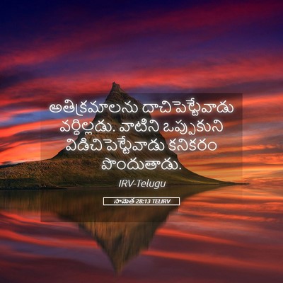 Picture 05 - సామెత 28:13 TELIRV - అతిక్రమాలను - Bible Verse Picture