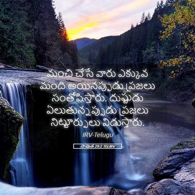 Picture 05 - సామెత 29:2 TELIRV - మంచి చేసే వారు - Bible Verse Picture