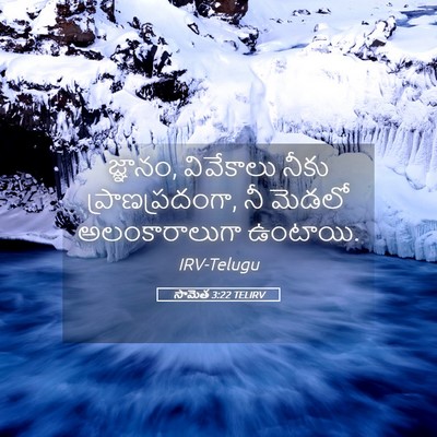 Picture 05 - సామెత 3:22 TELIRV - జ్ఞానం, వివేకాలు - Bible Verse Picture