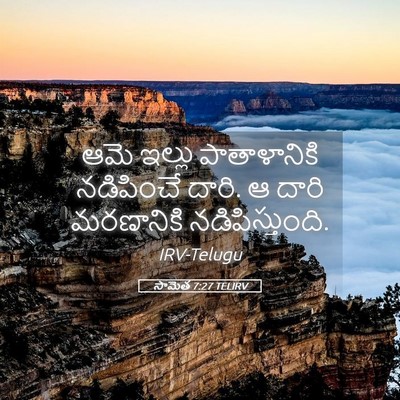Picture 05 - సామెత 7:27 TELIRV - ఆమె ఇల్లు - Bible Verse Picture