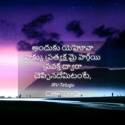 Picture 05 - హగ్గయి 1:3 TELIRV - అందుకు యెహోవా - Bible Verse Picture