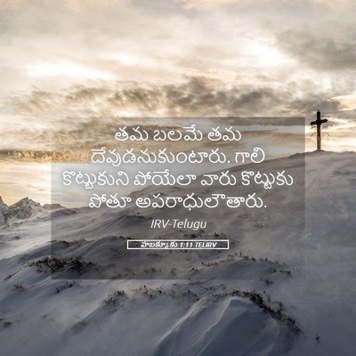 Picture 05 - హబక్కూకు 1:11 TELIRV - తమ బలమే తమ - Bible Verse Picture
