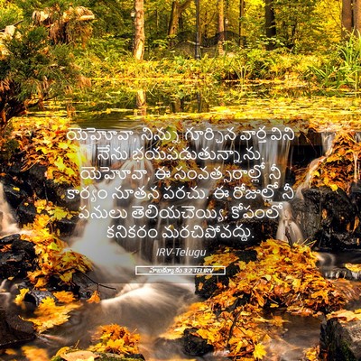 Picture 05 - హబక్కూకు 3:2 TELIRV - యెహోవా, నిన్ను - Bible Verse Picture