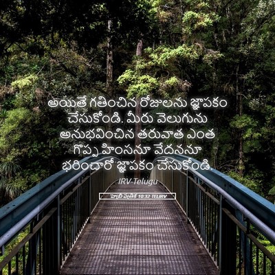 Picture 05 - హెబ్రీ పత్రిక 10:32 TELIRV - అయితే గతించిన - Bible Verse Picture