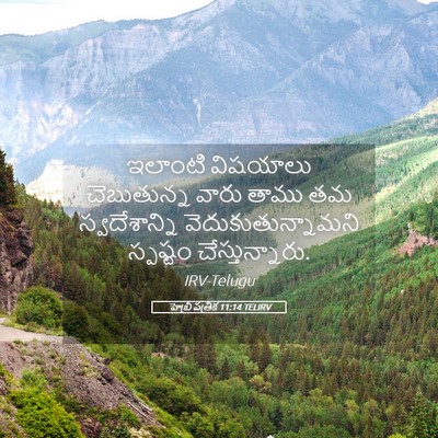 Picture 05 - హెబ్రీ పత్రిక 11:14 TELIRV - ఇలాంటి విషయాలు - Bible Verse Picture
