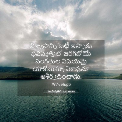 Picture 05 - హెబ్రీ పత్రిక 11:20 TELIRV - విశ్వాసాన్ని - Bible Verse Picture