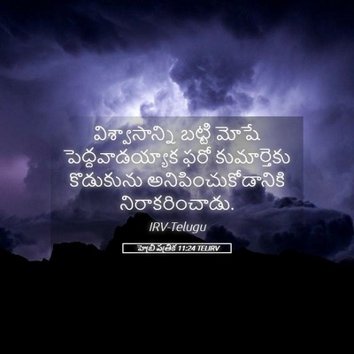 Picture 05 - హెబ్రీ పత్రిక 11:24 TELIRV - విశ్వాసాన్ని - Bible Verse Picture