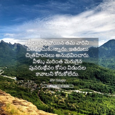 Picture 05 - హెబ్రీ పత్రిక 11:35 TELIRV - స్త్రీలు చనిపోయిన - Bible Verse Picture