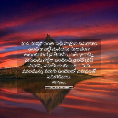 Picture 05 - హెబ్రీ పత్రిక 12:1 TELIRV - మన చుట్టూ ఇంత - Bible Verse Picture