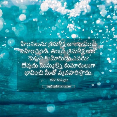 Picture 05 - హెబ్రీ పత్రిక 12:7 TELIRV - హింసలను - Bible Verse Picture