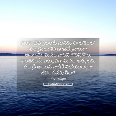 Picture 05 - హెబ్రీ పత్రిక 12:9 TELIRV - ఇంకా చెప్పాలంటే - Bible Verse Picture