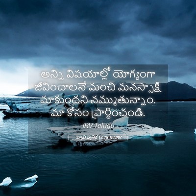 Picture 05 - హెబ్రీ పత్రిక 13:18 TELIRV - అన్ని విషయాల్లో - Bible Verse Picture