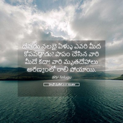 Picture 05 - హెబ్రీ పత్రిక 3:17 TELIRV - దేవుడు నలభై ఏళ్ళు - Bible Verse Picture
