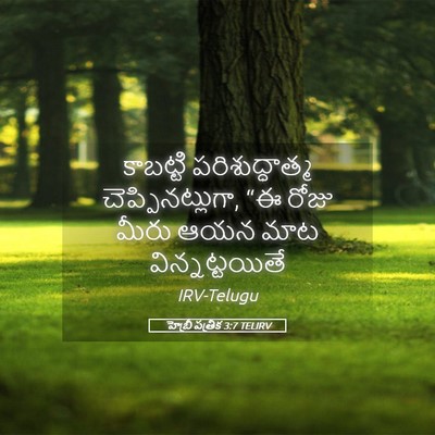 Picture 05 - హెబ్రీ పత్రిక 3:7 TELIRV - కాబట్టి - Bible Verse Picture