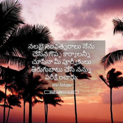 Picture 05 - హెబ్రీ పత్రిక 3:9 TELIRV - నలభై సంవత్సరాలు - Bible Verse Picture