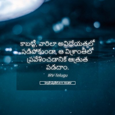 Picture 05 - హెబ్రీ పత్రిక 4:11 TELIRV - కాబట్టి, వారిలా - Bible Verse Picture