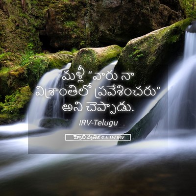 Picture 05 - హెబ్రీ పత్రిక 4:5 TELIRV - మళ్లీ “వారు నా - Bible Verse Picture