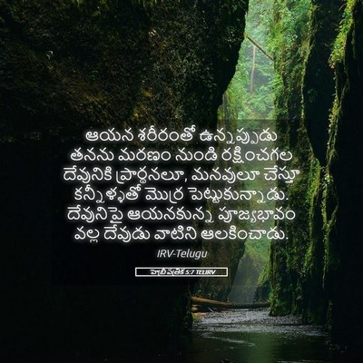 Picture 05 - హెబ్రీ పత్రిక 5:7 TELIRV - ఆయన శరీరంతో - Bible Verse Picture