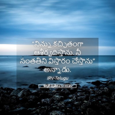 Picture 05 - హెబ్రీ పత్రిక 6:14 TELIRV - “నిన్ను కచ్చితంగా - Bible Verse Picture