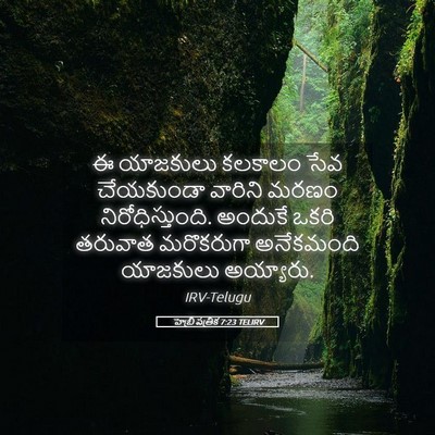 Picture 05 - హెబ్రీ పత్రిక 7:23 TELIRV - ఈ యాజకులు కలకాలం - Bible Verse Picture