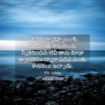 Picture 05 - హెబ్రీ పత్రిక 7:9 TELIRV - ఒక రకంగా - Bible Verse Picture