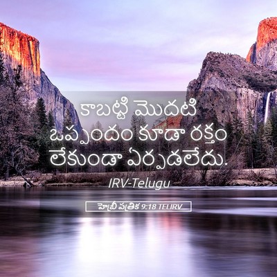 Picture 05 - హెబ్రీ పత్రిక 9:18 TELIRV - కాబట్టి మొదటి - Bible Verse Picture