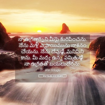 Picture 05 - హోషేయ 11:9 TELIRV - నా ఉగ్రతాగ్నిని - Bible Verse Picture