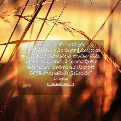Picture 05 - హోషేయ 3:1 TELIRV - యెహోవా నాకిలా - Bible Verse Picture