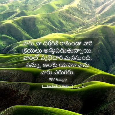 Picture 05 - హోషేయ 5:4 TELIRV - వారు నా దగ్గరికి - Bible Verse Picture