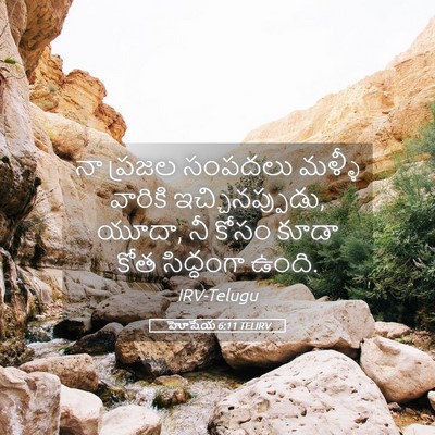 Picture 05 - హోషేయ 6:11 TELIRV - నా ప్రజల సంపదలు - Bible Verse Picture