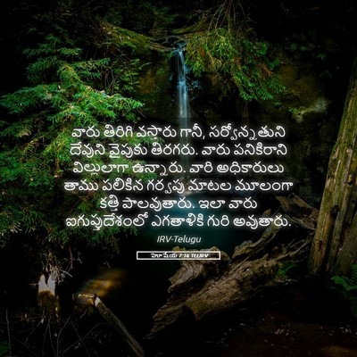 Picture 05 - హోషేయ 7:16 TELIRV - వారు తిరిగి - Bible Verse Picture