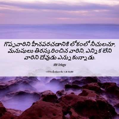 Picture 06 - 1 కొరింథీయులకు 1:28 TELIRV - గొప్పవారిని - Bible Verse Picture