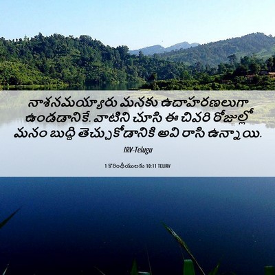 Picture 06 - 1 కొరింథీయులకు 10:11 TELIRV - నాశనమయ్యారు మనకు - Bible Verse Picture
