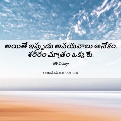 Picture 06 - 1 కొరింథీయులకు 12:20 TELIRV - అయితే ఇప్పుడు - Bible Verse Picture