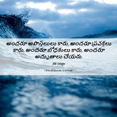 Picture 06 - 1 కొరింథీయులకు 12:29 TELIRV - అందరూ అపొస్తలులు - Bible Verse Picture
