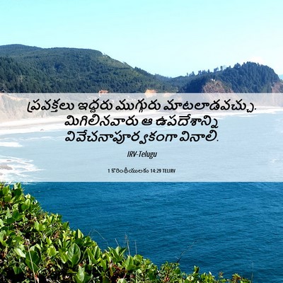 Picture 06 - 1 కొరింథీయులకు 14:29 TELIRV - ప్రవక్తలు ఇద్దరు - Bible Verse Picture