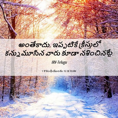 Picture 06 - 1 కొరింథీయులకు 15:18 TELIRV - అంతేకాదు, - Bible Verse Picture