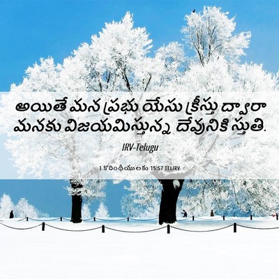 Picture 06 - 1 కొరింథీయులకు 15:57 TELIRV - అయితే మన ప్రభు - Bible Verse Picture